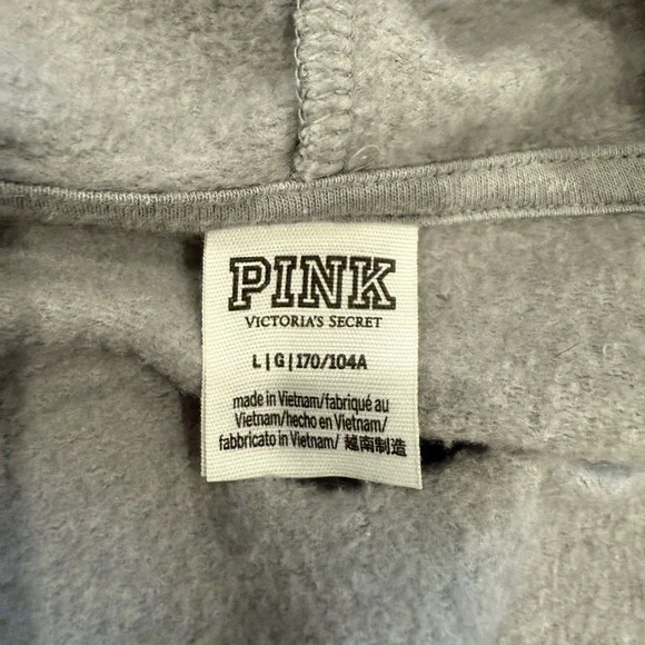 PINK Victoria's Secret Women's Floral Gray Hoodie - Picture 6 of 6